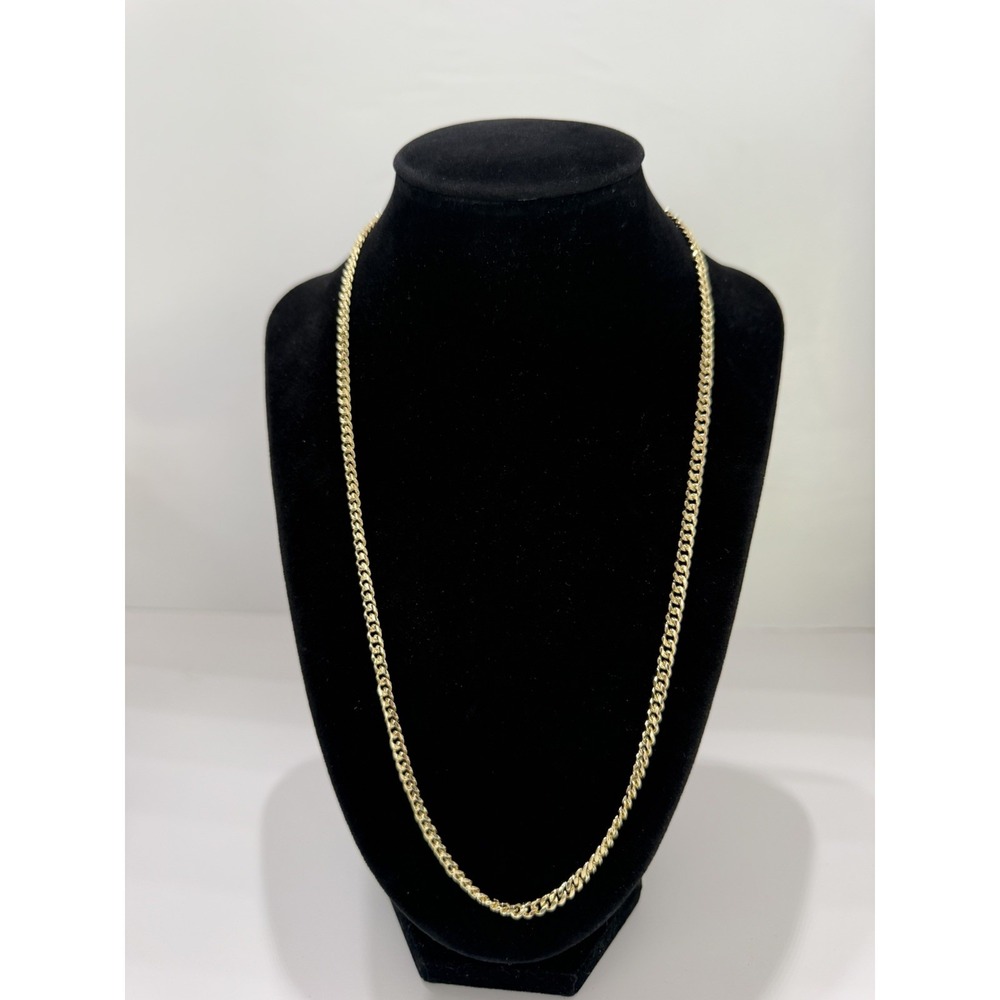 tight knit cuban 14k gold filled 22inch 4mm necklace lobster clasp